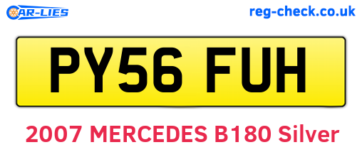 PY56FUH are the vehicle registration plates.