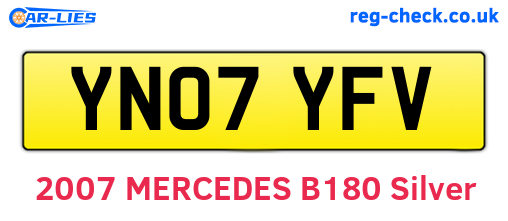 YN07YFV are the vehicle registration plates.