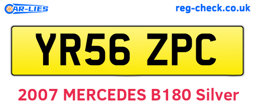 YR56ZPC are the vehicle registration plates.