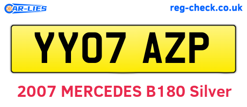 YY07AZP are the vehicle registration plates.