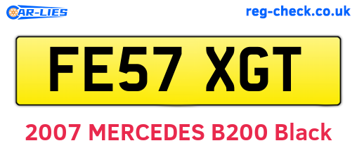 FE57XGT are the vehicle registration plates.