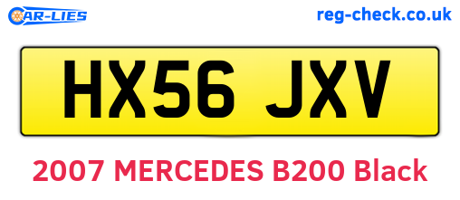 HX56JXV are the vehicle registration plates.