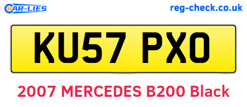 KU57PXO are the vehicle registration plates.