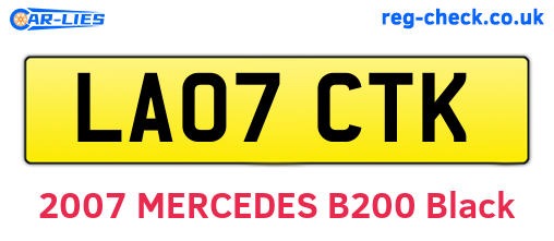 LA07CTK are the vehicle registration plates.