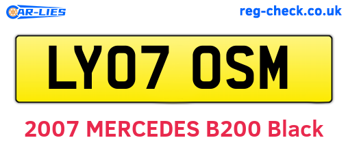 LY07OSM are the vehicle registration plates.