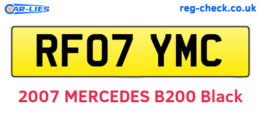 RF07YMC are the vehicle registration plates.