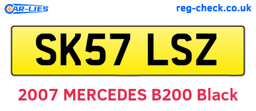 SK57LSZ are the vehicle registration plates.