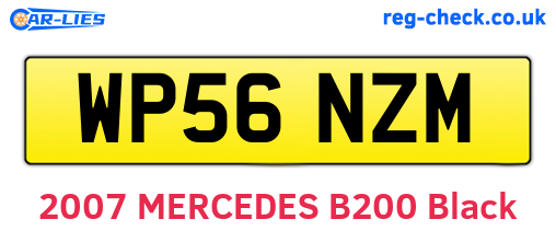 WP56NZM are the vehicle registration plates.