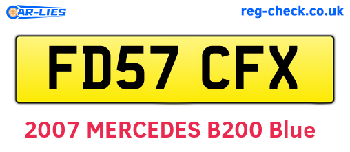 FD57CFX are the vehicle registration plates.