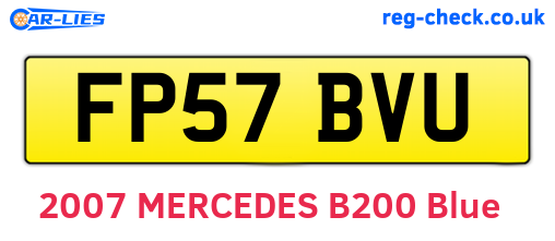 FP57BVU are the vehicle registration plates.