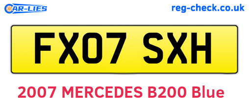FX07SXH are the vehicle registration plates.