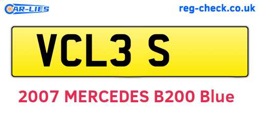 VCL3S are the vehicle registration plates.