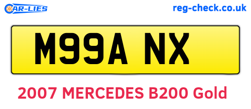 M99ANX are the vehicle registration plates.