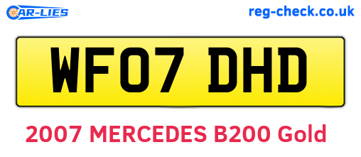 WF07DHD are the vehicle registration plates.