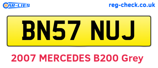 BN57NUJ are the vehicle registration plates.
