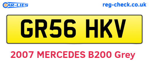 GR56HKV are the vehicle registration plates.