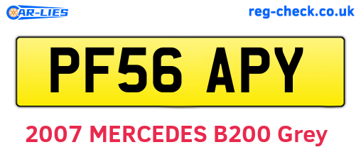 PF56APY are the vehicle registration plates.