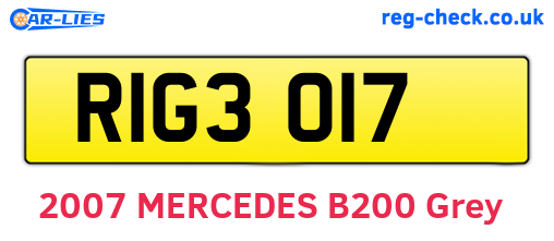 RIG3017 are the vehicle registration plates.