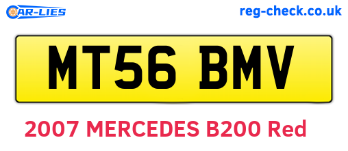 MT56BMV are the vehicle registration plates.