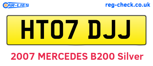 HT07DJJ are the vehicle registration plates.