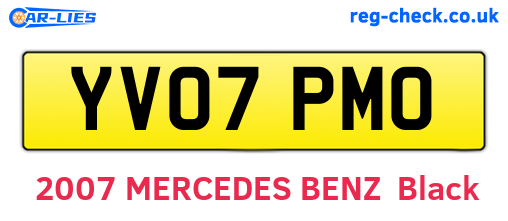 YV07PMO are the vehicle registration plates.