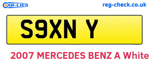 S9XNY are the vehicle registration plates.