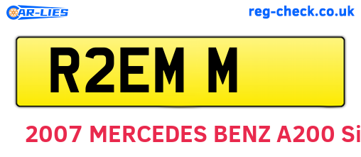 R2EMM are the vehicle registration plates.