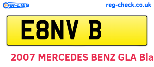 E8NVB are the vehicle registration plates.