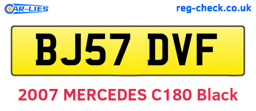 BJ57DVF are the vehicle registration plates.