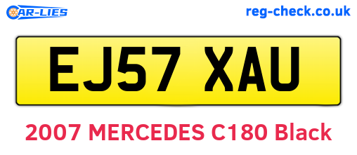 EJ57XAU are the vehicle registration plates.