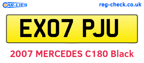 EX07PJU are the vehicle registration plates.