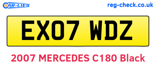 EX07WDZ are the vehicle registration plates.