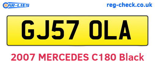 GJ57OLA are the vehicle registration plates.