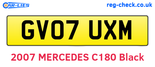GV07UXM are the vehicle registration plates.