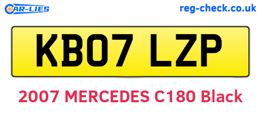 KB07LZP are the vehicle registration plates.