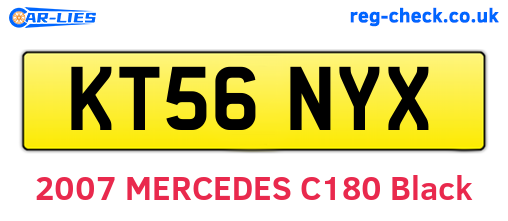 KT56NYX are the vehicle registration plates.