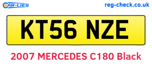 KT56NZE are the vehicle registration plates.