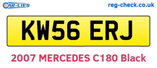 KW56ERJ are the vehicle registration plates.