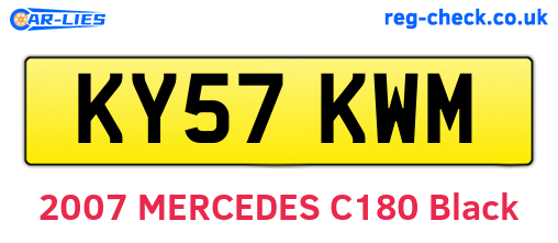 KY57KWM are the vehicle registration plates.