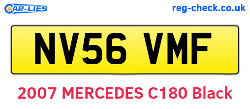 NV56VMF are the vehicle registration plates.