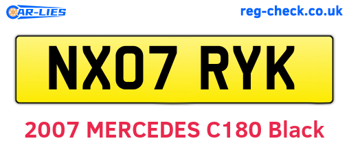 NX07RYK are the vehicle registration plates.