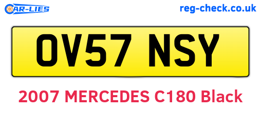 OV57NSY are the vehicle registration plates.