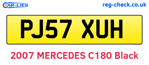 PJ57XUH are the vehicle registration plates.