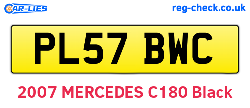 PL57BWC are the vehicle registration plates.