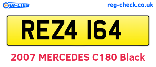 REZ4164 are the vehicle registration plates.