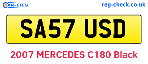 SA57USD are the vehicle registration plates.