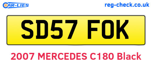 SD57FOK are the vehicle registration plates.