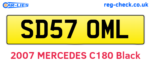 SD57OML are the vehicle registration plates.