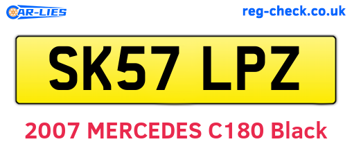 SK57LPZ are the vehicle registration plates.