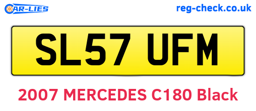 SL57UFM are the vehicle registration plates.